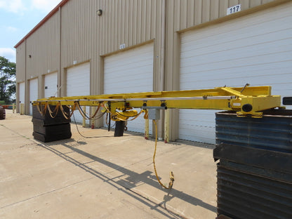Harrington 2 Ton Top Running Bridge Crane 26' Span 2 Speed Hoist 12' Lift