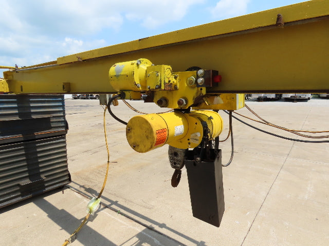 Harrington 2 Ton Top Running Bridge Crane 26' Span 2 Speed Hoist 12' Lift