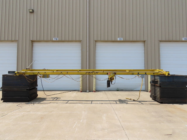 Harrington 2 Ton Top Running Bridge Crane 26' Span 2 Speed Hoist 12' Lift