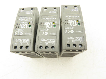 IDEC PS5R-VF24 120 Watt Power Supply 100-240VAC Input 24VDC 5A Output Lot of 3