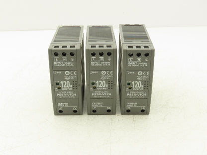 IDEC PS5R-VF24 120 Watt Power Supply 100-240VAC Input 24VDC 5A Output Lot of 3