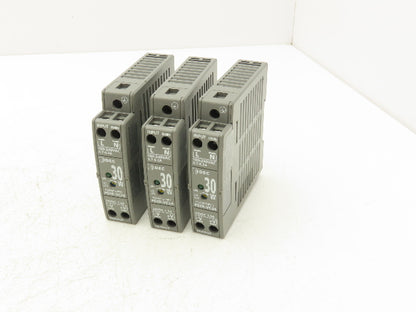 IDEC PS5R-VC24 30 Watt Power Supply 100-240VAC Input 24VDC 1.3A Output Lot of 3
