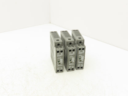 IDEC PS5R-VC24 30 Watt Power Supply 100-240VAC Input 24VDC 1.3A Output Lot of 3