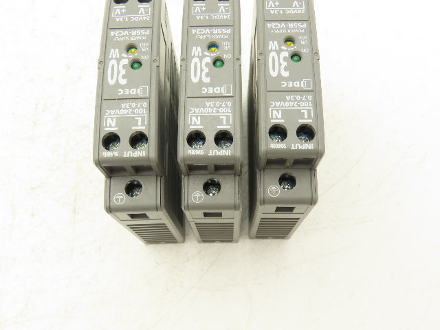 IDEC PS5R-VC24 30 Watt Power Supply 100-240VAC Input 24VDC 1.3A Output Lot of 3