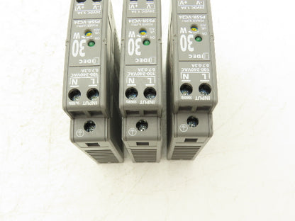 IDEC PS5R-VC24 30 Watt Power Supply 100-240VAC Input 24VDC 1.3A Output Lot of 3