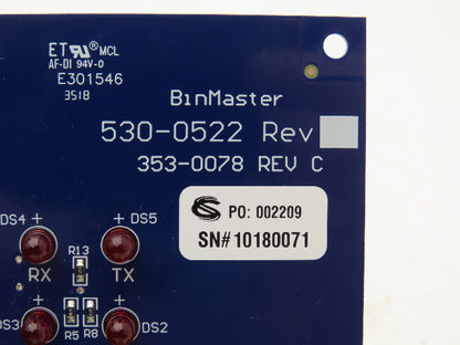 Bin Master 530-0522 Printed Circuit Board PCB Control Module 353-0078 Rev C