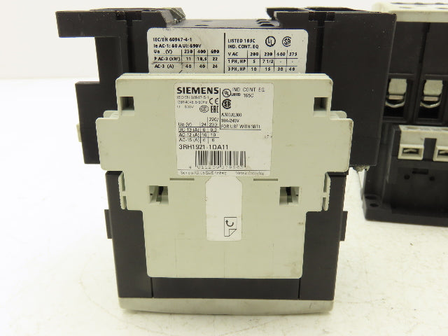 Siemens 3RT1035-1AK60 Motor Starter Contactor 40 A 18.5 kW 110/120V Lot of 4