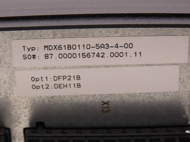 Sew Eurodrive MDX61B0110-5A3-4-00 Movidrive Servo Drive Inverter 15HP 500VAC 3PH