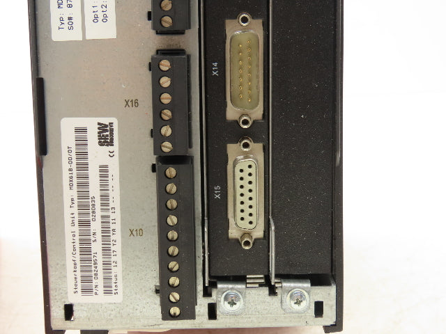 Sew Eurodrive MDX61B0110-5A3-4-00 Movidrive Servo Drive Inverter 15HP 500VAC 3PH