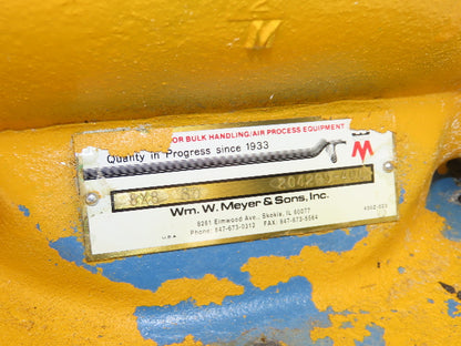 Wm W Meyer 8x8 SD Rotary Airlock Feeder Valve 8x8" Round Flange 3/4Hp 460V 3PH