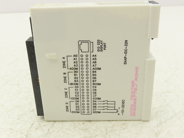 OPTO 22 SNAP-IDC-32N 32 Channel DC Digital Discrete Input Module -10 to -32 VDC