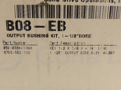 Cone Drive Open Linear Bushing Kit 1.125" ID 2" OD 5.5" Length 67BE-S62-102