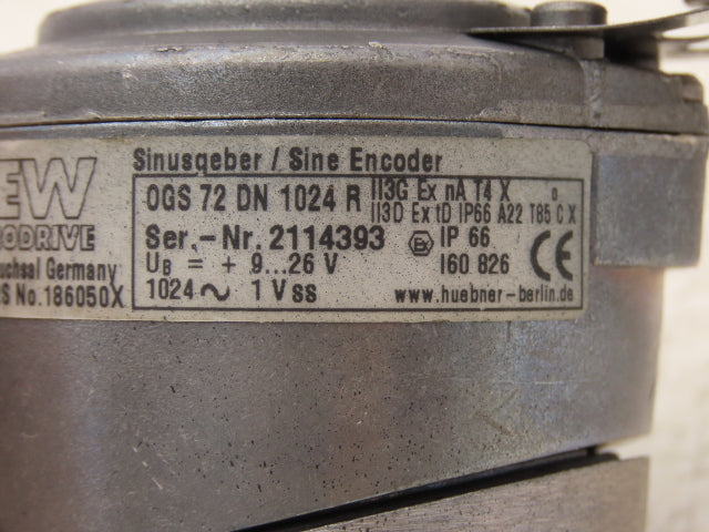 Sew Eurodrive OGS72DN1024R Incremental Encoder Type ES2S 1024 PPR 9-26V 0186050X