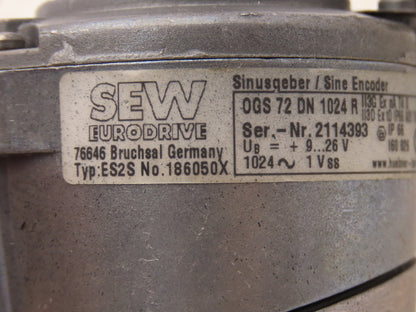 Sew Eurodrive OGS72DN1024R Incremental Encoder Type ES2S 1024 PPR 9-26V 0186050X