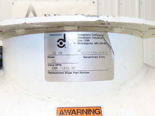 Donaldson Torit 10AN Rotary Airlock Feeder Valve 10x10" Round Flange -No Drive