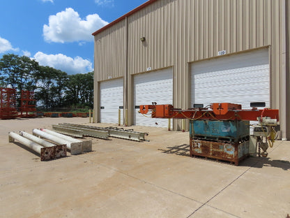 2.5 Ton Free Standing Bridge Crane 8' 2" Span 32' Runway 13' HUB Coffing Hoist