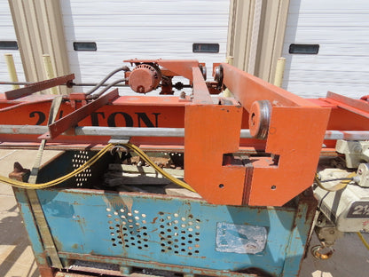 2.5 Ton Free Standing Bridge Crane 8' 2" Span 32' Runway 13' HUB Coffing Hoist