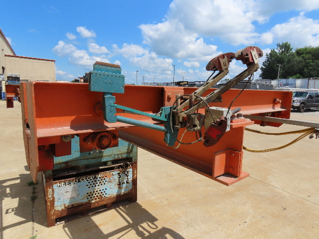 2.5 Ton Free Standing Bridge Crane 8' 2" Span 32' Runway 13' HUB Coffing Hoist