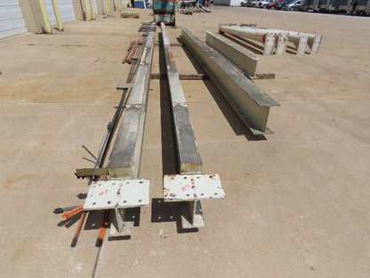 2.5 Ton Free Standing Bridge Crane 8' 2" Span 32' Runway 13' HUB Coffing Hoist
