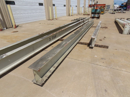 2.5 Ton Free Standing Bridge Crane 8' 2" Span 32' Runway 13' HUB Coffing Hoist