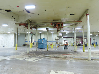 2.5 Ton Free Standing Bridge Crane 8' 2" Span 32' Runway 13' HUB Coffing Hoist