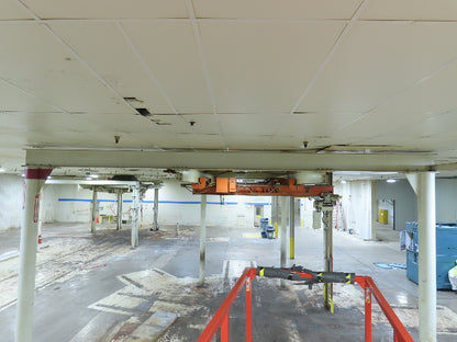 2.5 Ton Free Standing Bridge Crane 8' 2" Span 32' Runway 13' HUB Coffing Hoist