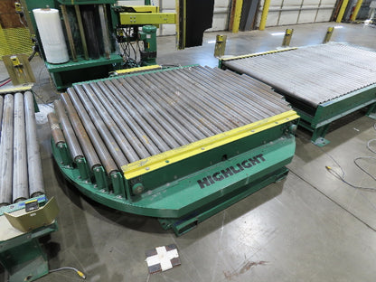 Highlight Synergy 5 Automatic Stretch Wrap Machine Pallet Skid Roller Conveyor