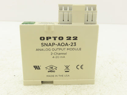 OPTO 22 SNAP-AOA-23 2 Channel Current Loop Analog Input Module 4-20mA SNAP I/O