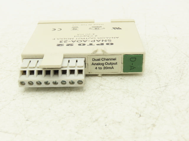 OPTO 22 SNAP-AOA-23 2 Channel Current Loop Analog Input Module 4-20mA SNAP I/O