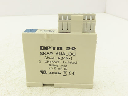OPTO 22 SNAP-AIMA-i 2 Channel Isolated Analog Current Input Module -20mA to+20mA