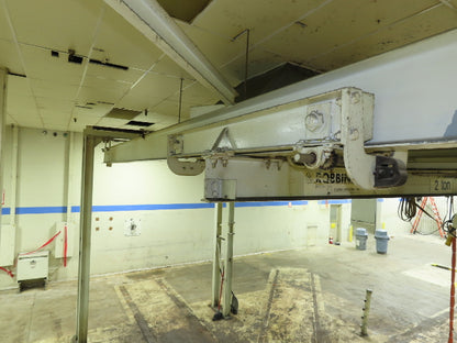 2 Ton Free Standing Bridge Crane 11' Span 27' Runway 11' 9" HUB Coffing Hoist