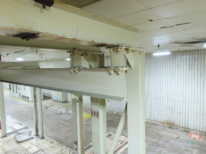 2 Ton Free Standing Bridge Crane 11' Span 27' Runway 11' 9" HUB Coffing Hoist