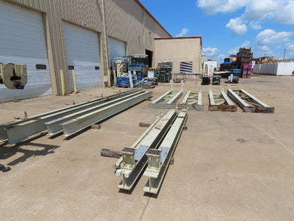 2 Ton Free Standing Bridge Crane 11' Span 27' Runway 11' 9" HUB Coffing Hoist