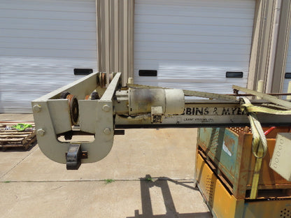 2 Ton Free Standing Bridge Crane 11' Span 27' Runway 11' 9" HUB Coffing Hoist
