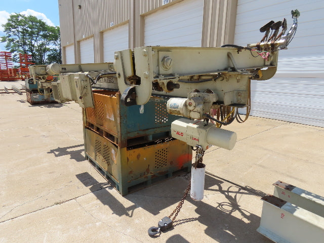 2 Ton Free Standing Bridge Crane 11' Span 27' Runway 11' 9" HUB Coffing Hoist