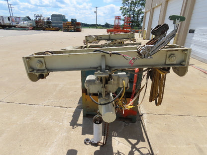 2 Ton Free Standing Bridge Crane 11' Span 27' Runway 11' 9" HUB Coffing Hoist