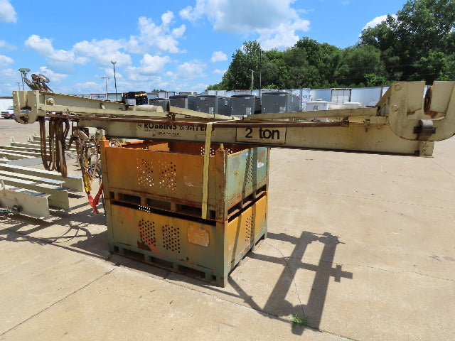 2 Ton Free Standing Bridge Crane 11' Span 27' Runway 11' 9" HUB Coffing Hoist