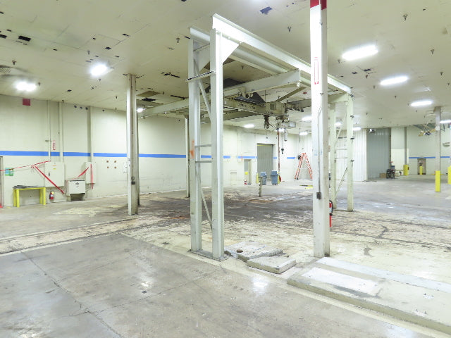 2 Ton Free Standing Bridge Crane 11' Span 27' Runway 11' 9" HUB Coffing Hoist