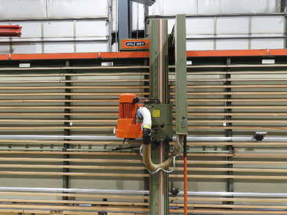 HolzHer 1265 Super Cut Vertical Panel Saw Manual Horizontal Cut 75"x14' 230V 3PH