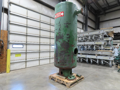Vertical Compressed Air Receiver Tank 600 Gallon 125psi 42"x 11' OAH 1969