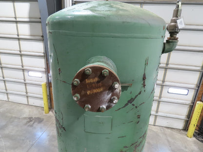 Vertical Compressed Air Receiver Tank 600 Gallon 125psi 42"x 11' OAH 1969