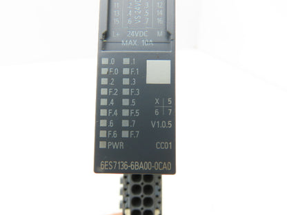 Siemens 6ES7 136-6BA00-0CA0 SIMATIC ET200SP F-DI 8x HF Digital Input w/ Base