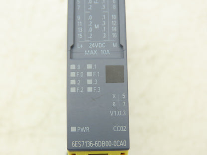 Siemens 6ES7 136-6DB00-0CA0 SIMATIC ET200SP Digital Output F-DQ 4X24 V DC/2A