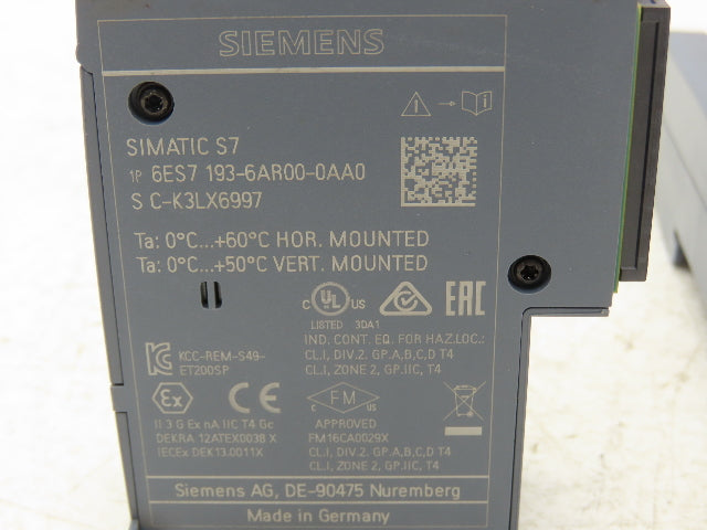 Siemens 6ES7 155-6AU00-0BN0 SIMATIC ET200SP PROFINET Interface Module IM 155-6PN