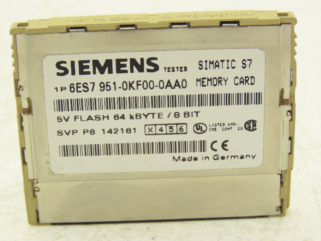 Siemens 6ES7 951-0KF00-0AA0 SIMATIC S7 Micro Memory Card 5V Flash 64kBYTE 8 BIT