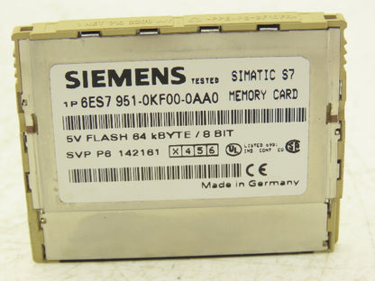 Siemens 6ES7 951-0KF00-0AA0 SIMATIC S7 Micro Memory Card 5V Flash 64kBYTE 8 BIT