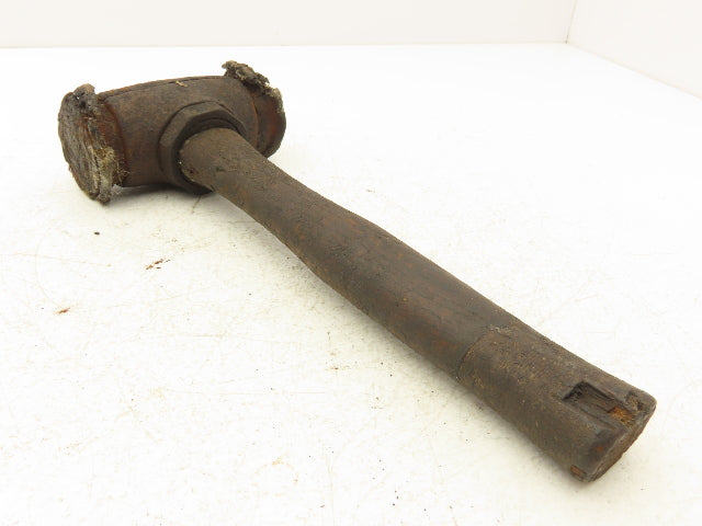 Chicago Rawhide 12" Vintage Split Face Leather Mallet 2.75 Pound Sutliff Tobacco
