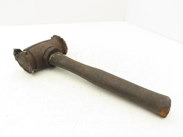 Chicago Rawhide 12" Vintage Split Face Leather Mallet 2.75 Pound Sutliff Tobacco