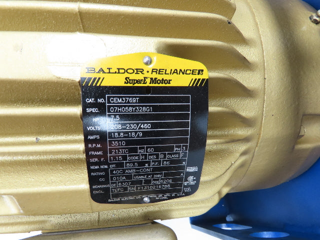 Torit TBI-7.5 Dust Collector Plug Fan 15.5" Blower 7.5Hp 3500rpm 230/460V Baldor