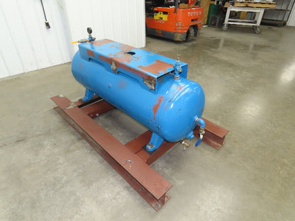 National Compressed Air Receiver Tank 80 Gallon 200PSI 450°F Horizontal Frame